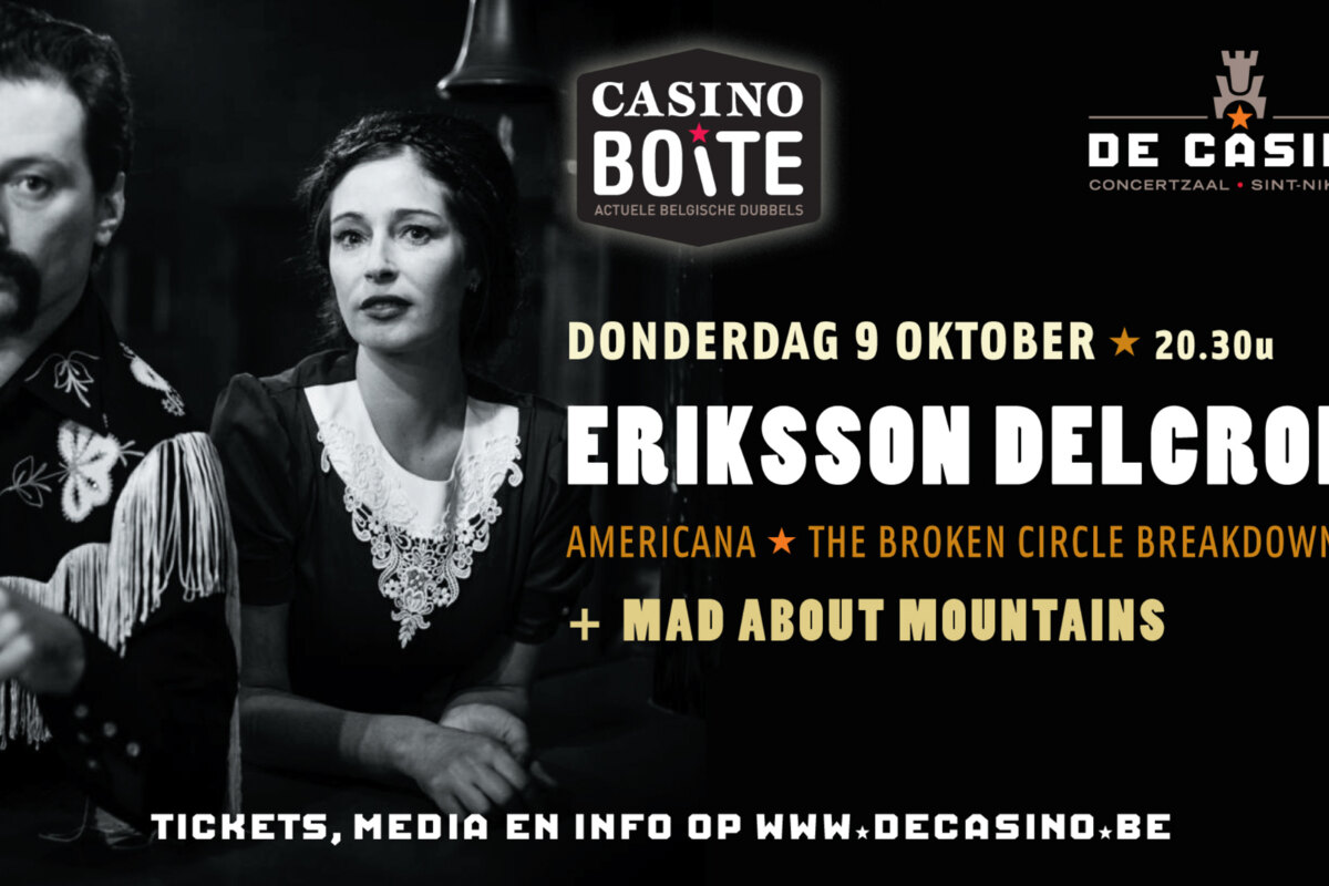 Eriksson Delcroix speelt op 9 oktober in De Casino