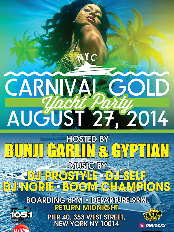 NYC'S Carnival Gold Yach Party celebrates release of Reggae Gold 2014
