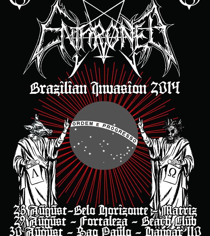 Enthroned to tour Brazil