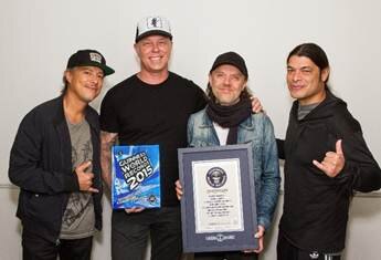 Metallica earn spot in the guinness world records® 2015 edition