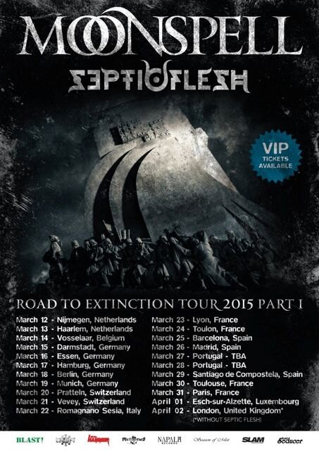 Moonspell announce headlining tour for spring 2015