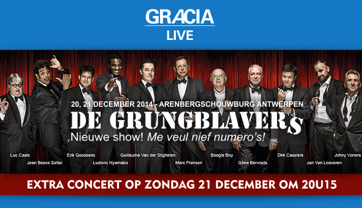 Extra voorstelling Grungblavers op 21 december in de Arenbergschouwburg