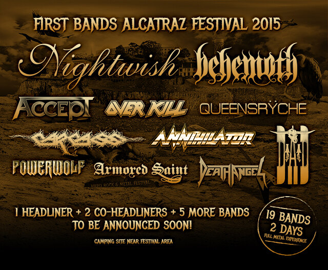 First 11 bands for Alcatraz Metal Festival 2015 confirmed