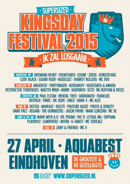 Supersized Kingsday 2015: Het grootste hardere stijlen konings-festival van Nederland