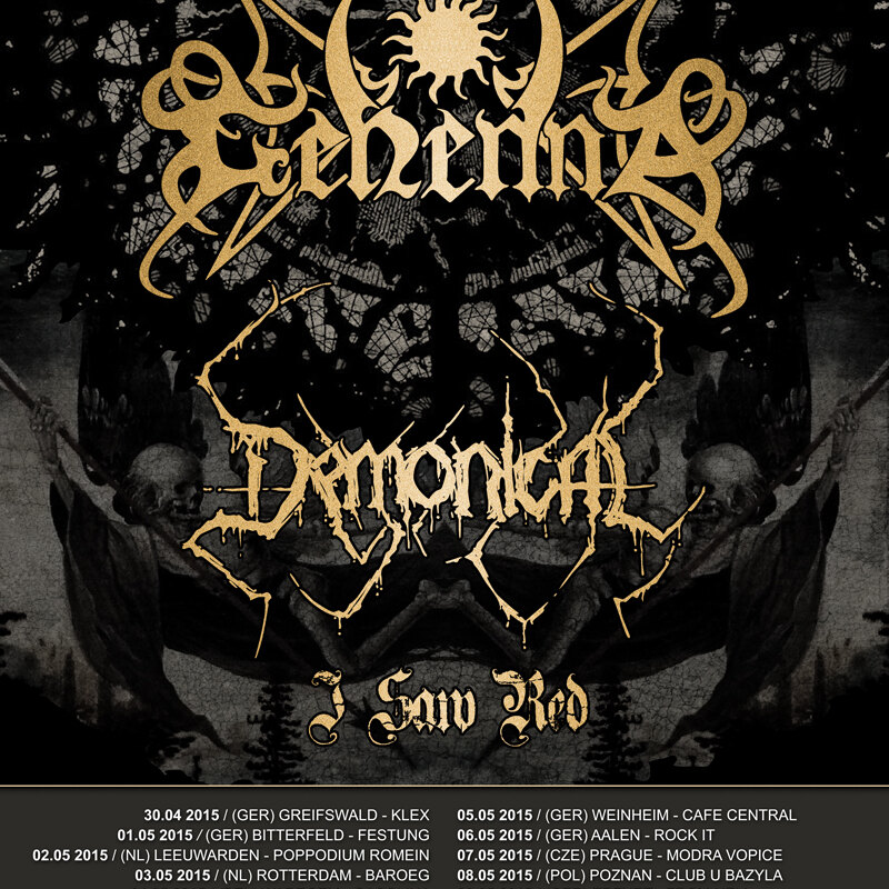 Demonical to tour Europe with Gehenna and I Saw Red
