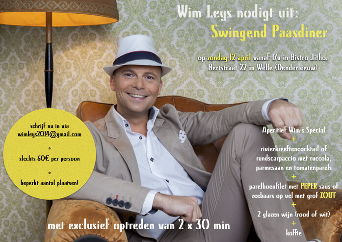 Wim Leys organiseert "Swingend Paasdiner"