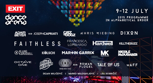 EXIT Dance Arena Phase 3 Line Up: Martin Garrix, Dixon, Tale Of Us, MK, Simian Mobile and many more