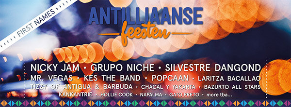 De eerste namen voor 33ste editie Antilliaanse Feesten