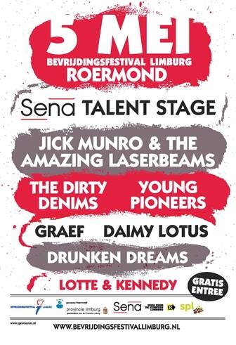 Ruim aandacht voor Limburgs talent op Sena Talent Stage tijdens Bevrijdingsfestival Limburg!