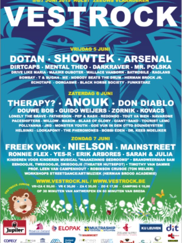 Programma Vestrock 2015 compleet