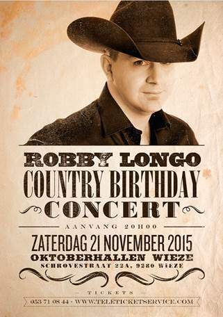 Robby Longo gaat verjaardag vieren met 'Country Birthday Concer
