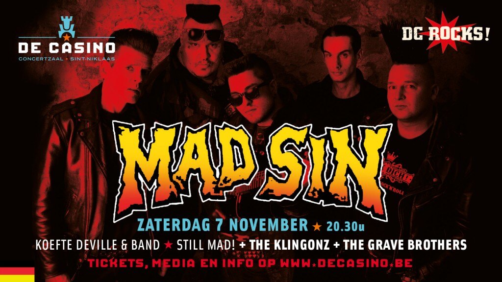 DC Rocks met Mad Sin, The Klingonz en The Grave Brothers In De Casino