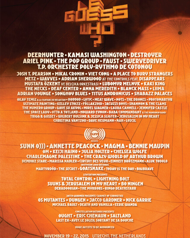 'Sunn O))) Presents' breidt uit met o.a. Bennie Maupin, Keiji Haino en Chelsea Wolfe op Le Guess Who? 2015