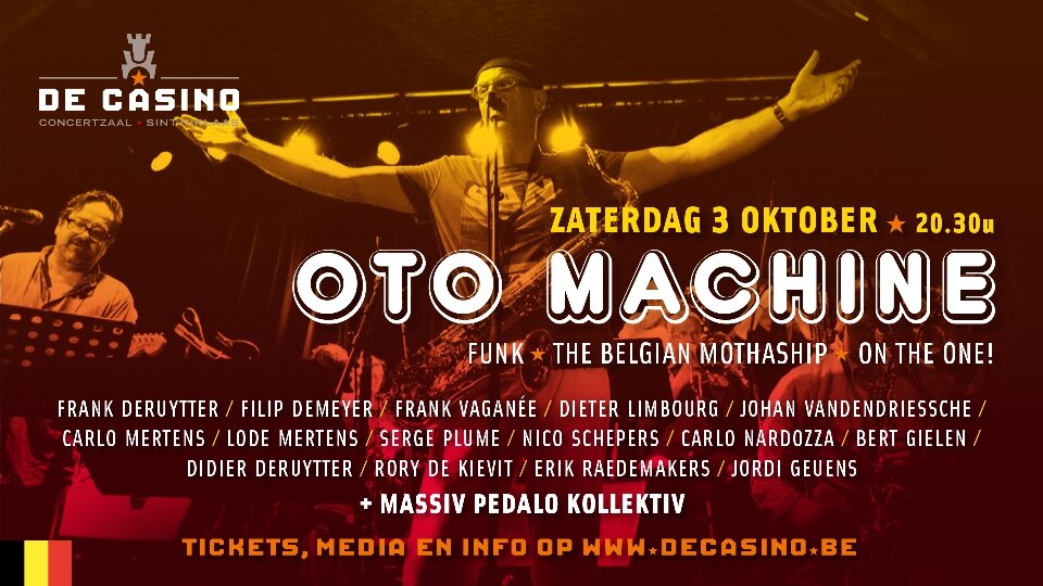Frank Deruytters' OTO-Machine speelt zaterdag in De Casino
