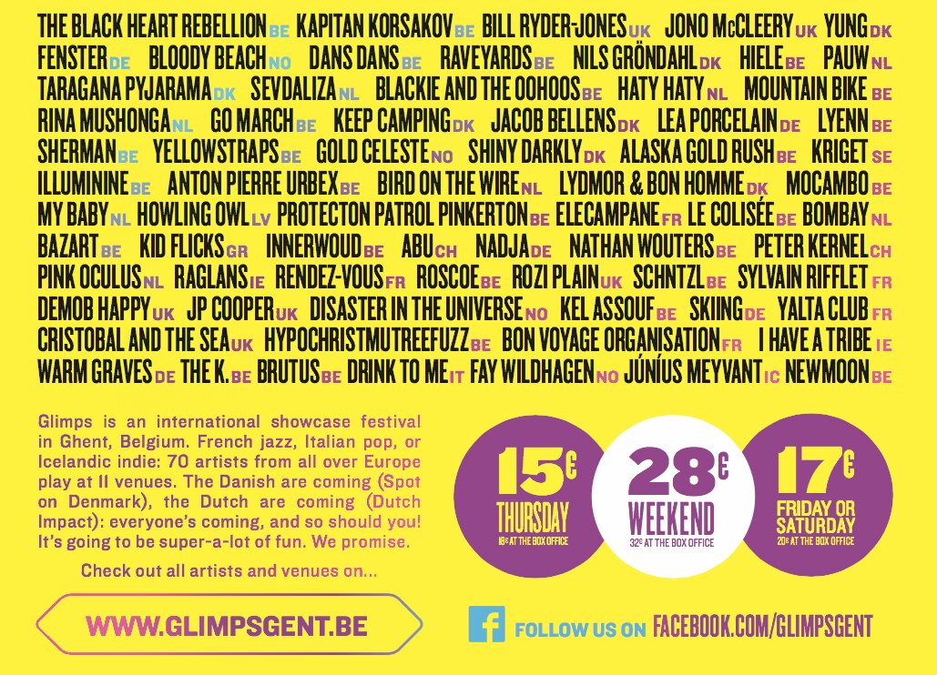Glimps2015 maakt affiche helemaal bekend