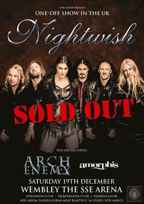 Nightwish sell out London's prestigious Wembley Arena; European tour kicked off