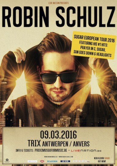 Robin Schulz komt op 9 maart naar Trix
