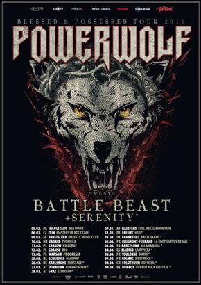 Battle Beast to tour Europe with Powerwolf in early 2016!