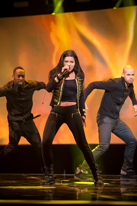 Ruslana as jury member at the Ukrainian Eurovision national selection