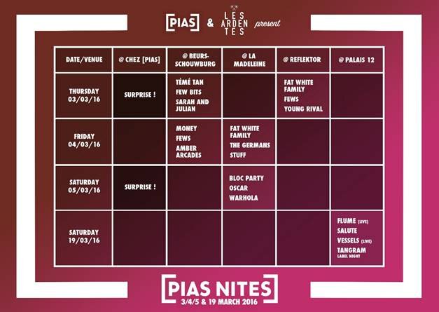 [PIAS] Nites stelt de volledige lineup van de 2016 editie voor