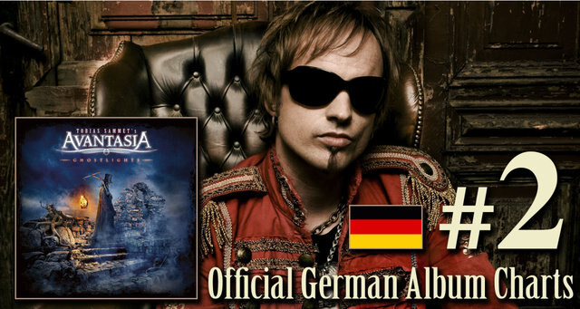 Avantasia "Ghostlights" enters German charts on number 2!