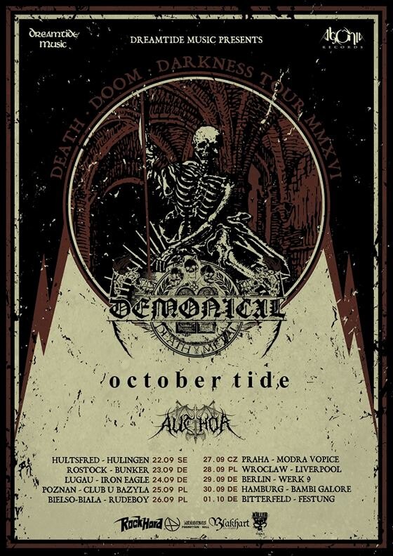 Demonical and October Tide announce European tour
