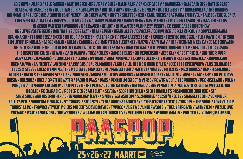 Programma Paaspop 2016 met laatste nieuwe namen nu volledig