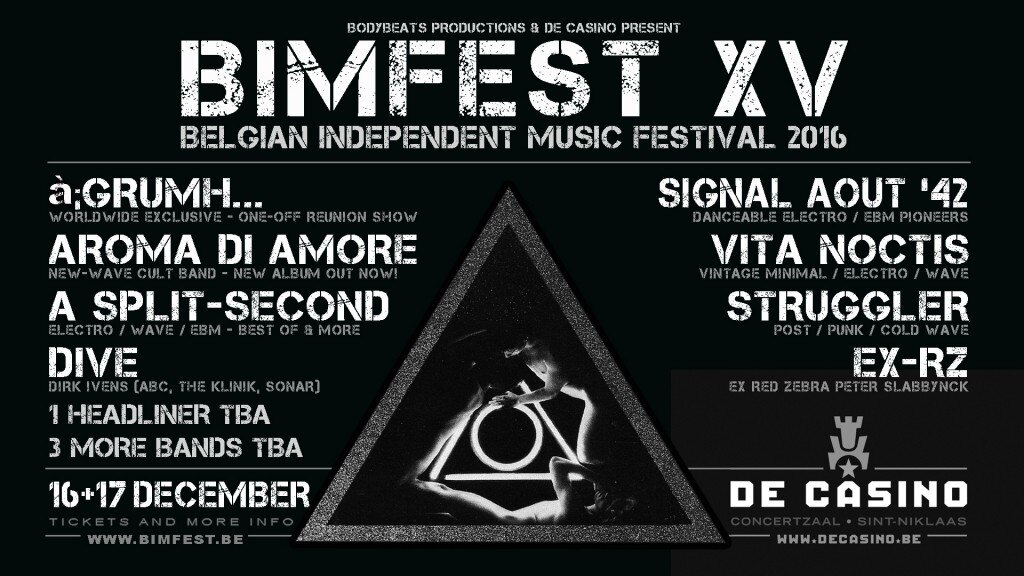 Bimfest verwelkomt o.a. a;GRUMH..., EX-RZ, A Split-Second, Dive, ...
