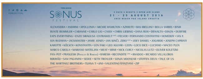 Bas Ibellini, Bella Saris, Dubfire, Eats Everything, Jamie Jones, Kölsch and more added to Sonus Festival bill