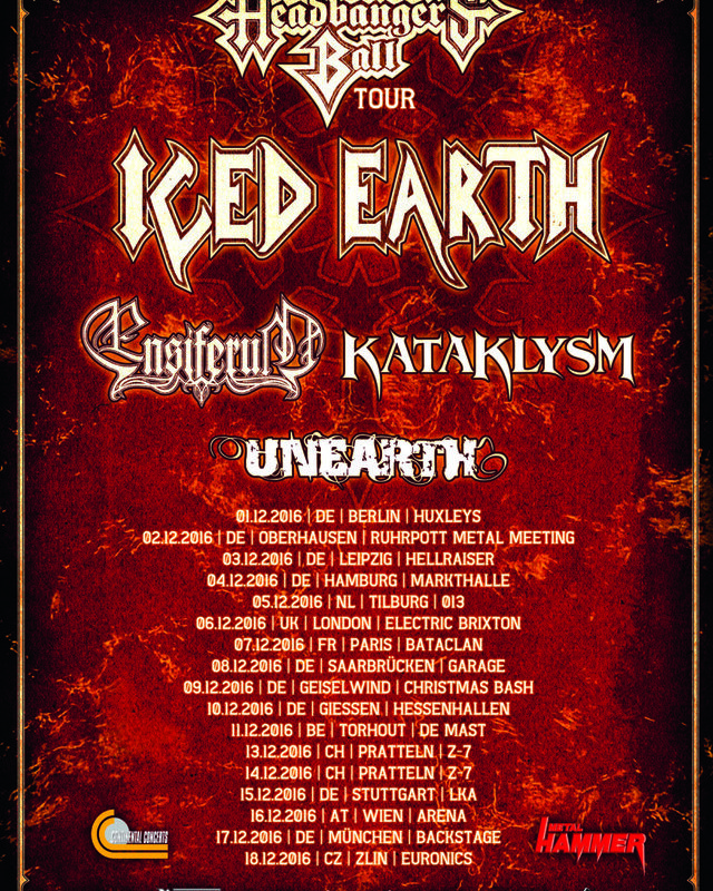 Katalysm to tour Europe with Iced Earth, Ensiferum and Unearth in December!
