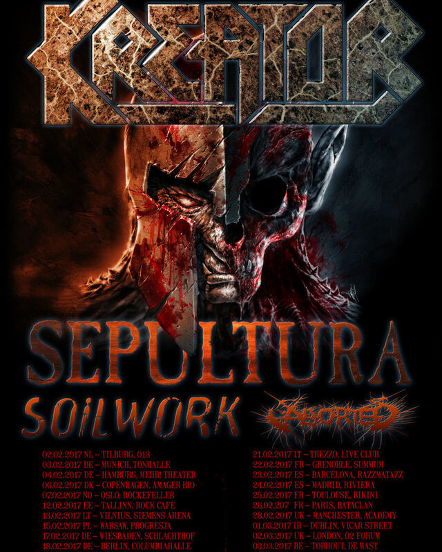 Kreator announce European headlining tou