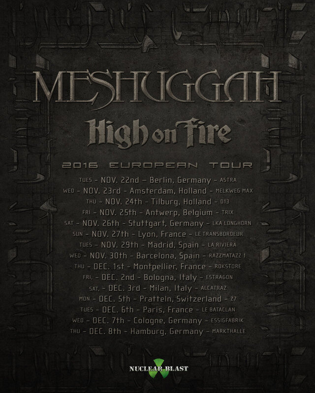 Meshuggah announce European tour and album to come this year!
