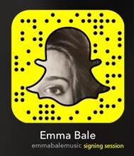 Emma Bale houdt Snapchat signing session