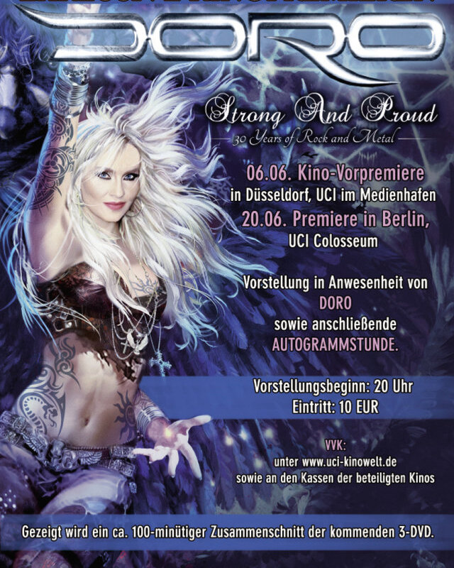 Doro official cinema premieres for new DVD announced!