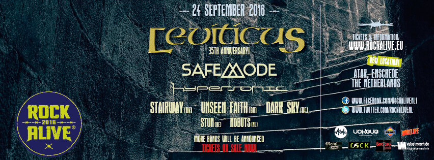 Nieuwe locatie voor Rock Alive 2016