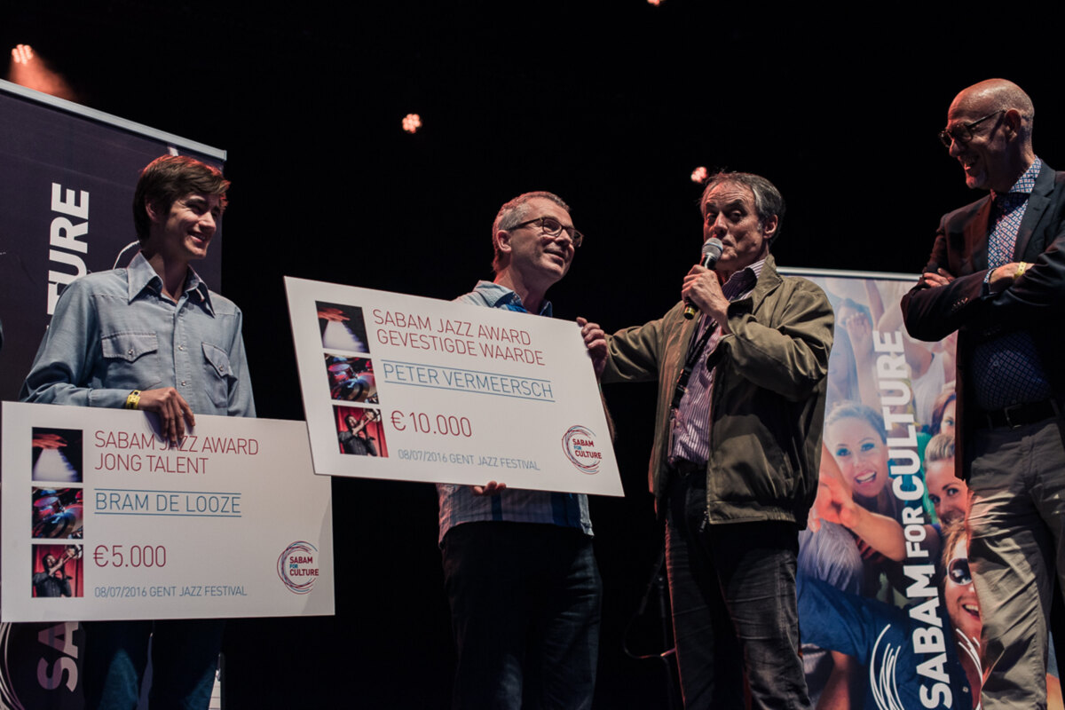 SABAM Jazz Awards tijdens Gent Jazz Festival gaan naar Peter Vermeersch en Bram De Looze