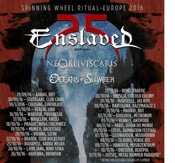 Enslaved's 25th anniversary European tour starts this month!