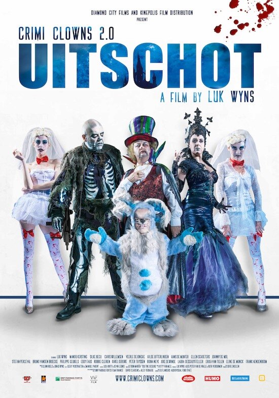 Luk Wyns stelt op de Antwerpse Bosuil de trailer van zijn nieuwe Crimi Clowns film voor