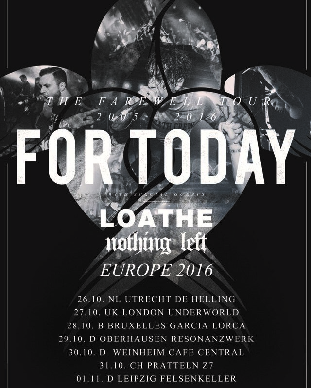 Loathe to support For Today on final European tour