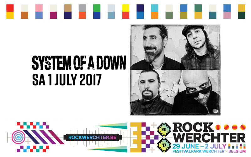 System of A Down komt naar Rock Werchter