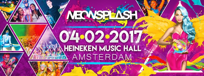 Line-up Neonsplash Paint-Party compleet