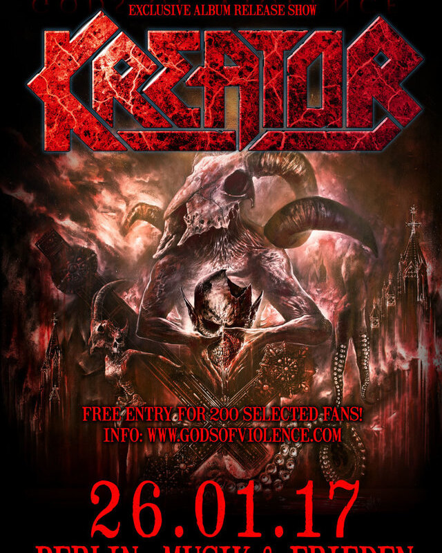 Kreator announce exclusive 'Gods Of Violence' release show!