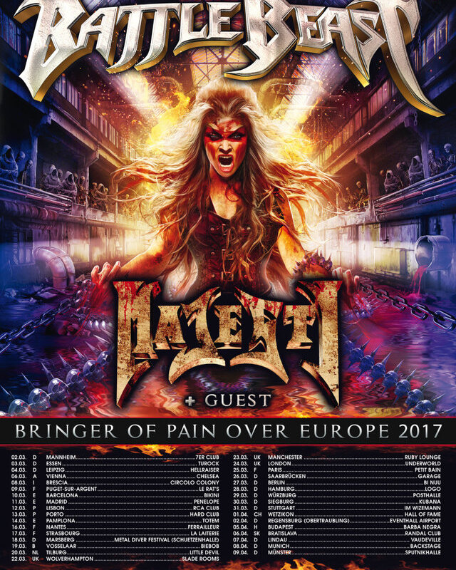 Battle Beast announce European headline tour with MAJESTY in March/April 2017!
