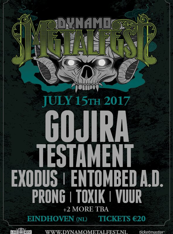Gojira bevestigd voor Dynamo Metalfest 2017!