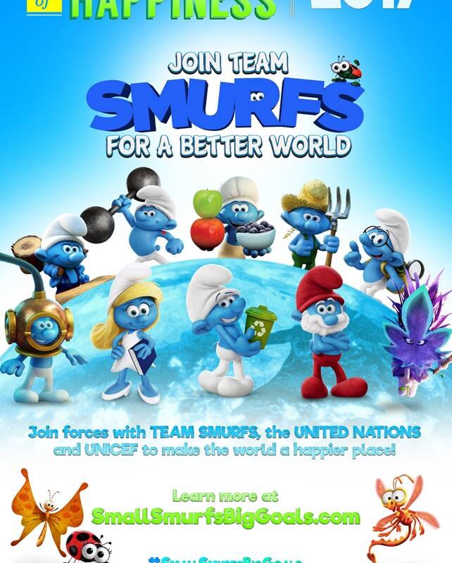 #Teamsmurfs, de Verenigde Naties en UNICEF maken van de wereld een betere plek!