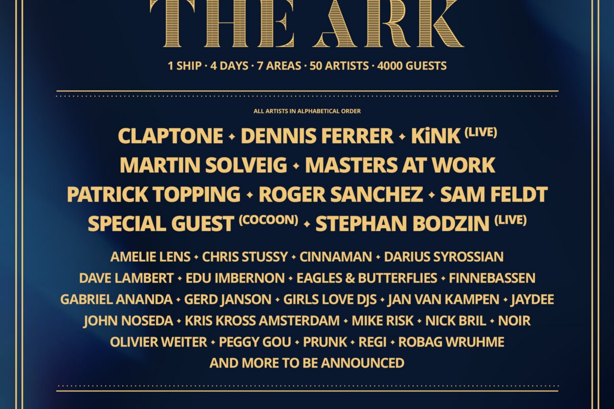 The Ark lost eerste namen die spelen aan boord van grootste partycruise