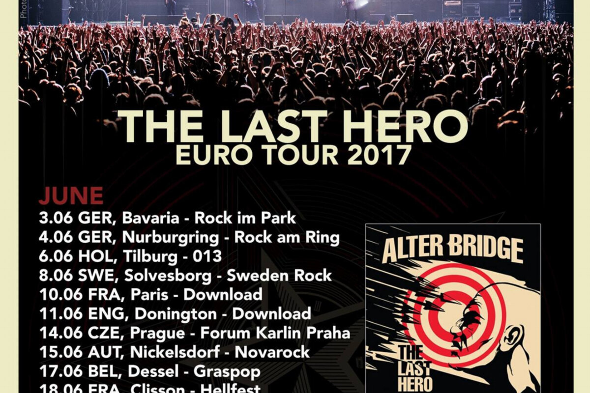 Alter Bridge announce European Summer Shows & Festival dates