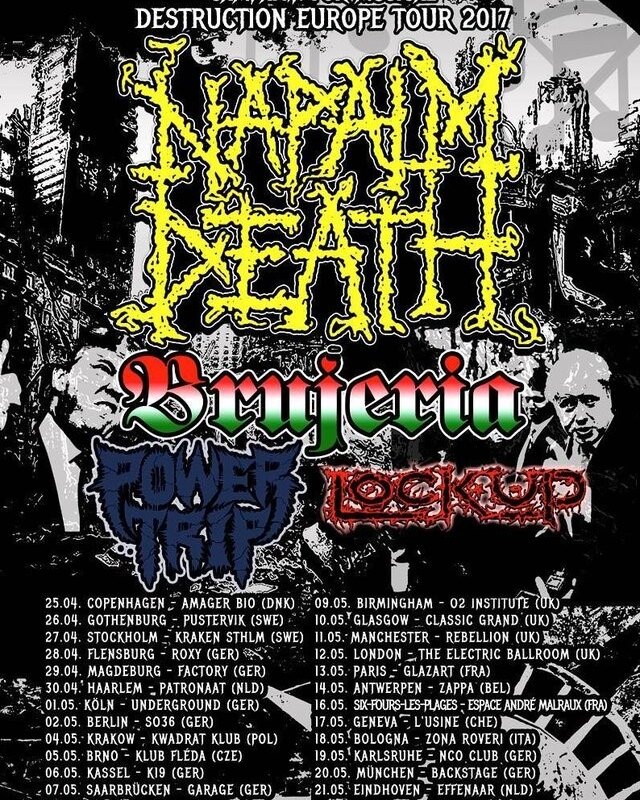 Brujeria announced as support to Napalm Death!