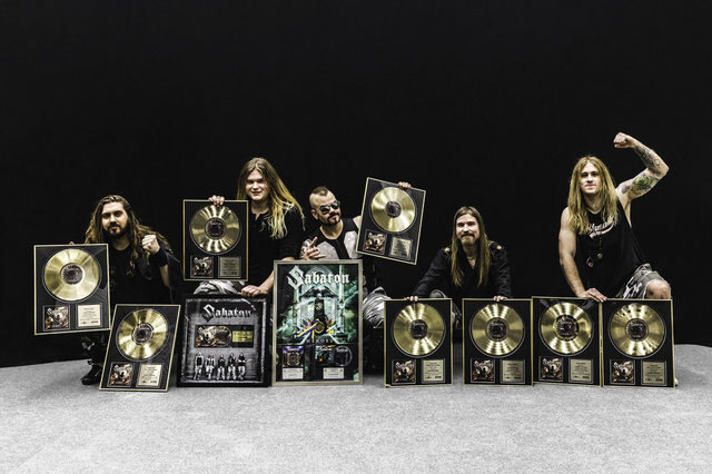 Sabaton distinguished with gold and platinum awards!
