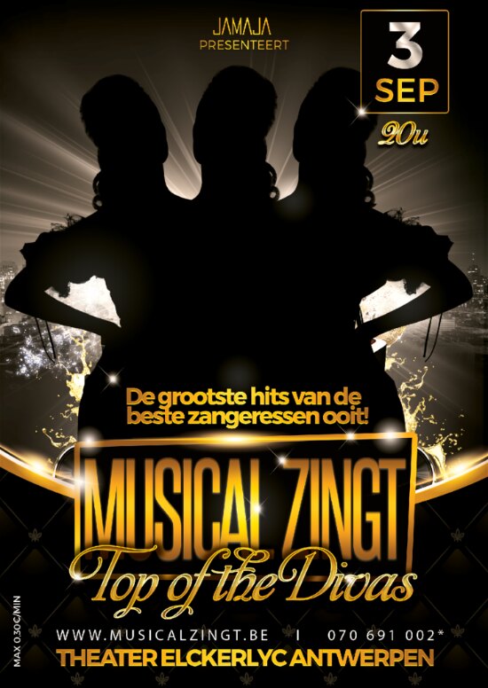 Deborah Deridder, Elke Buyle en Nicoline Hummel zijn de headliners voor de tweede editie van Musical Zingt - top of the divas